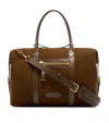 Tom Ford Suede Travel Bag With Leather Inserts In Brown
