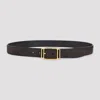 Tom Ford Adjustable Length Gold-tone Buckle Suede Finish In Black