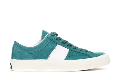 Tom Ford Suede Cambridge Sneakers In Green