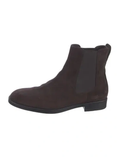 Pre-owned Tom Ford Suede Chelsea Boots In Brown