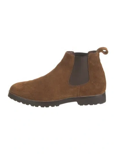 Pre-owned Tom Ford Suede Chelsea Boots In Brown