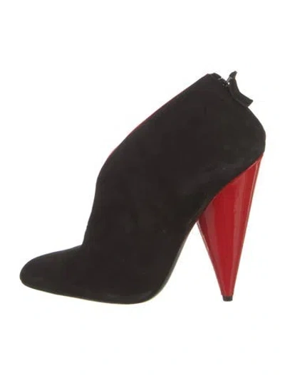 Pre-owned Tom Ford Suede Colorblock Pattern Boots In Black