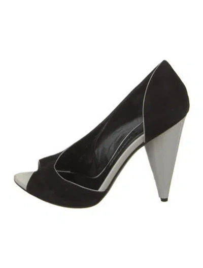 Pre-owned Tom Ford Suede Colorblock Pattern Pumps In Multi