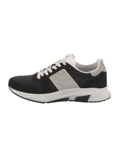 Pre-owned Tom Ford Suede Colorblock Pattern Sneakers In Black