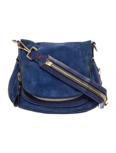 Pre-owned Tom Ford Suede Crossbody Bag In Blue