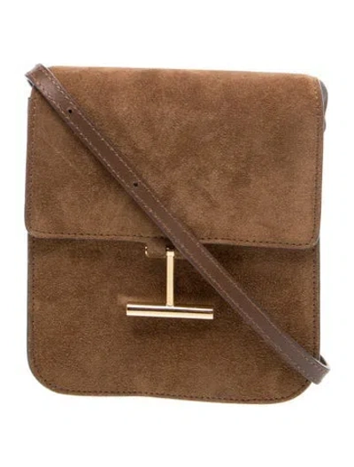Pre-owned Tom Ford Suede Crossbody Bag In Brown