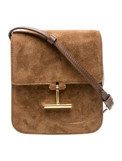 Pre-owned Tom Ford Suede Crossbody Bag In Brown