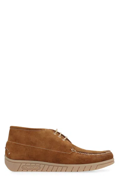 Tom Ford Suede Desert-boots In Brown