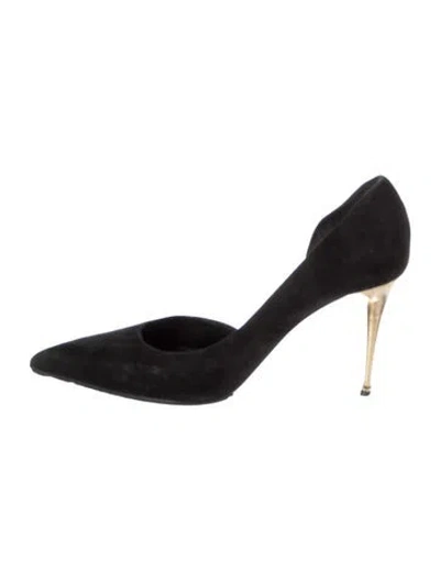 Pre-owned Tom Ford Suede D'orsay Pumps In Black