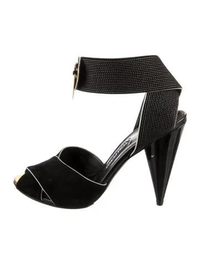Pre-owned Tom Ford Suede D'orsay Pumps In Black