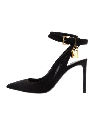 Pre-owned Tom Ford Suede D'orsay Pumps In Black