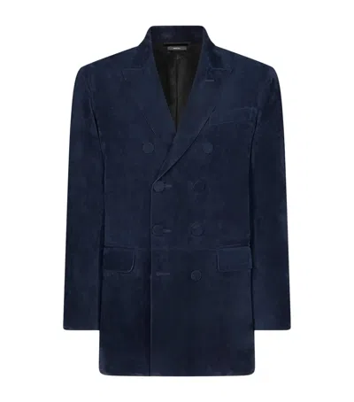 TOM FORD TOM FORD SUEDE DOUBLE-BREASTED BLAZER