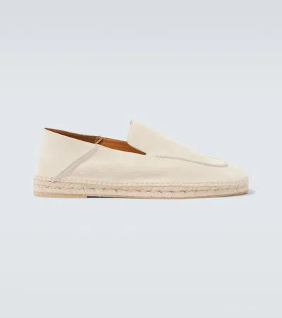 Tom Ford Collapsible-heel Suede Espadrilles In Neutral