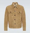 Tom Ford Suede Field Jacket In Brown