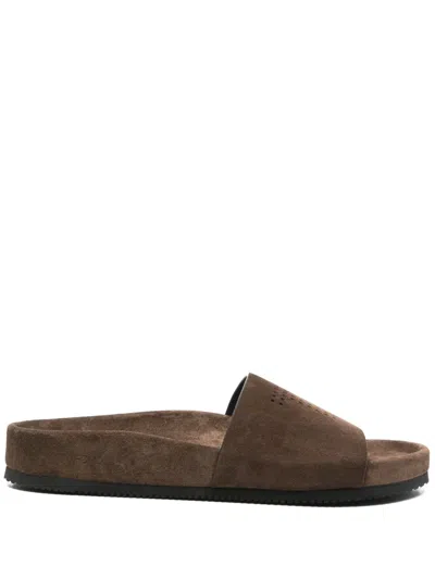 TOM FORD SUEDE FLAT SLIDES