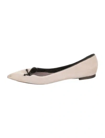 Pre-owned Tom Ford Suede Flats In Neutral
