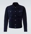 Tom Ford Suede Jacket In Blue