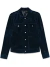 Tom Ford Suede Jacket In Blue