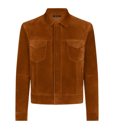 Tom Ford Suede Jacket In Brown