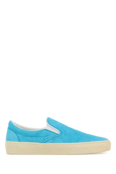 Tom Ford Suede Jude Slip On Sneaker In Blue