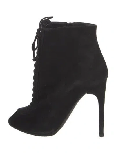 Pre-owned Tom Ford Suede Lace-up Boots In Black