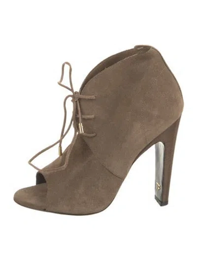Pre-owned Tom Ford Suede Lace-up Boots In Brown