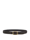 Tom Ford Adjustable Length Gold-tone Buckle Suede Finish In Black