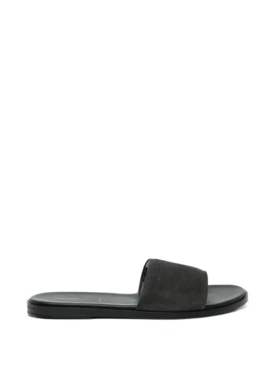 Tom Ford Suede Leather Sandal In Gray