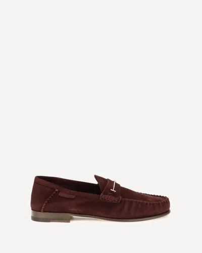Tom Ford Suede Leather T-strap Loafers In Animal Print
