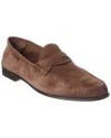Tom Ford Ripley Loafers Penny Strap Round Toe Suede In Brown