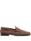 Tom Ford Ripley Loafers Penny Strap Round Toe Suede In Brown