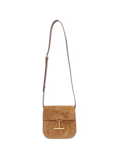 Tom Ford Mini Tara Crossbody Bag Adjustable Strap In Brown