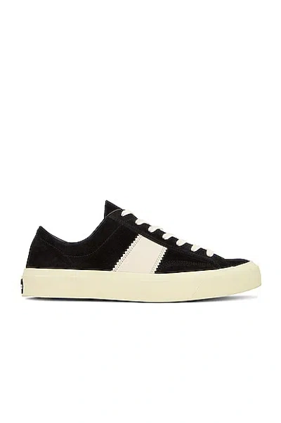 Tom Ford Round Toe Low-top Casual Shoes In Black