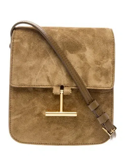 Pre-owned Tom Ford Suede Messenger Bag In Brown