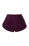 Tom Ford Suede Mini Shorts In Purple