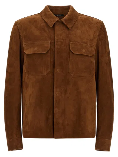 Tom Ford Suede Overshirt In Brown