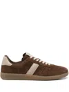 Tom Ford Men Suede Archer Sneakers In Brown