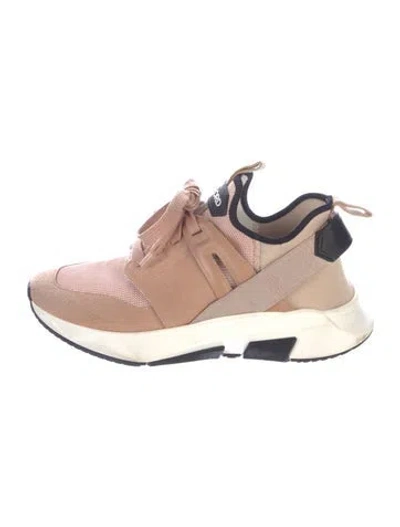 Pre-owned Tom Ford Suede Printed Athletic Sneakers In Multi