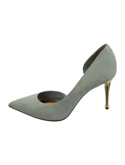 Pre-owned Tom Ford Suede Pumps In Green