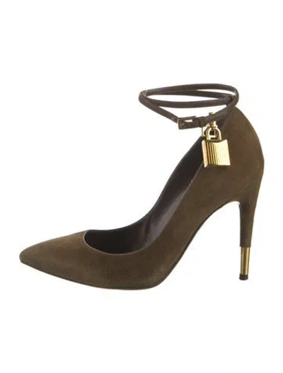 Pre-owned Tom Ford Suede Pumps In Green