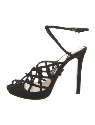 Pre-owned Tom Ford Suede Sandals In Black