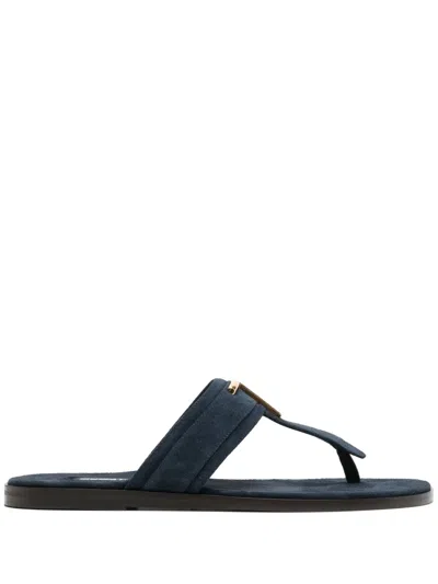 Tom Ford Suede Sandals In Blue