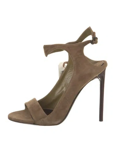 Pre-owned Tom Ford Suede Sandals In Brown