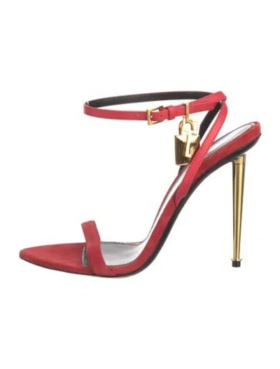 Pre-owned Tom Ford Suede Sandals In Red