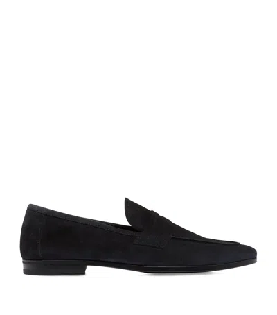 TOM FORD SUEDE SEAN PENNY LOAFERS