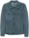 Tom Ford Hemdjacke Aus Wildleder In Blue
