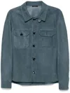 Tom Ford Hemdjacke Aus Wildleder In Blue