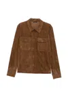 Tom Ford Single-breasted Leather Jacket In Brown