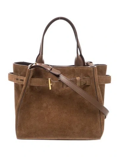 Pre-owned Tom Ford Suede Shoulder Bag In Brown