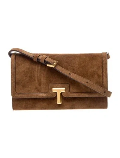 Pre-owned Tom Ford Suede Shoulder Bag In Brown